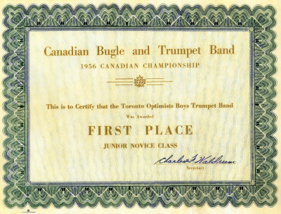Certificate for Opti-Corps winning their first National Title (Novice Class, 1956)
This is a copy of the certificate Optimists received for winning their first national title after taking first place in the Novice Class, 1956

Found by Vern Reid and submitted by Phil Hennings
Keywords: 1956
