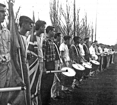 Opti-Corps at practice (1956)
Photo submitted by Phil Hennings
Keywords: 1956