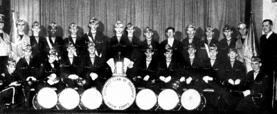 Opti Corps (about 1957)
Front Row (L-R): Harry Clark,  ?, Ron Cook, Bob Bond, Phil Hennings, Roy Clark (standing), Bob Brown, Peter Coward, Don Yeaman, Charlie Sokoll

Back Row (L-R): Phil Taucher, Larry Cheavers, Ian Robertson, Hector Roberts, ?, Mike Layton, Jim Fletcher, Eddy Nanni, ?, Jim Patten, Bill Coleman, Barney Sharp, Al Baggs
Keywords: 1957