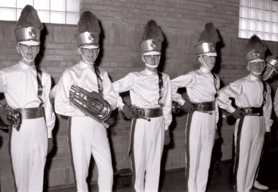 Some members of De La Salle (first time in new uniforms, 1960)
This is probably the first time Del wore the new uniforms because Don was there. 

Photo by Don Daber
Keywords: 1960