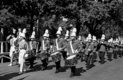 Grantham Police Boys Band (Grape Festival Parade, Welland, 1960)
Photo by Don Daber
Keywords: 1960