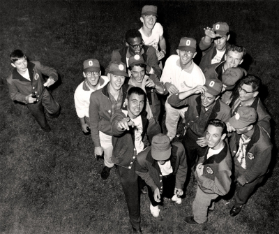 A bunch of Optimists in no order: Doug MacKenzie, Ed Nanni, Hector Roberts, Dennis DeCarli, Len Perrin, Glen Durish, Harry Clark, Al Miller, Joe Gianna, Bob Cheevers, Warren Berger, Toronto Optimists (Falconer, 1960)
From Colin Hedworth's collection
Keywords: 1960