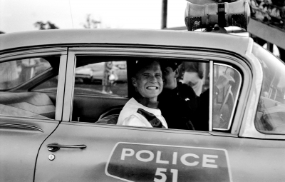 Barry Bell arriving in a police car (Rochester, 1960)
Photo by Don Daber
Keywords: 1960