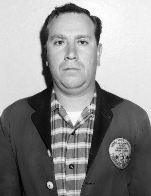 Eric Burton, colour guard instructor (1961)
Photo by Don Daber
Keywords: 1961