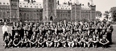 Toronto Optimists formal photo (in front of the Parliament Buildings, Ottawa, 1961)
Photo by Don Daber
Keywords: 1961
