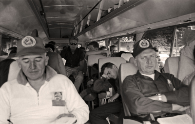 Bernie Beer and Mr Baggs - On the bus (1961)
Photo by Don Daber
Keywords: 1961