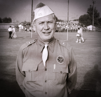 Mr Baggs in his All-American Judges uniform (Falconer, NY, 1962)
Photo by Don Daber
Keywords: 1962