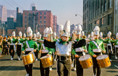 Jim McConkey leads the Toronto Optimists (Grey Cup Parade, Toronto, 1962)
Photo by Don Daber
Keywords: 1962