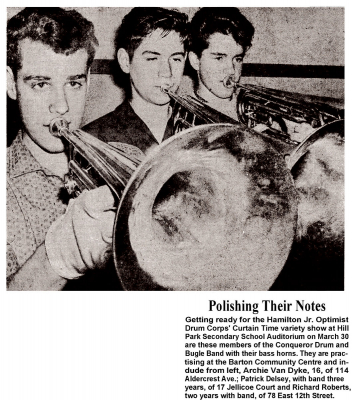 Photo of Conqueror guys in the Hamilton Spectator (Archie eventually joined Opti) (1962 or 1963)
Submitted by Arris Van Dyk
Keywords: 1963 1962