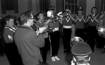 Bantam Optimists rehearsing (1963)
Photo by Don Daber
Keywords: 1963