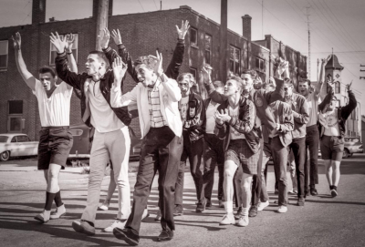 Roman, Alex & Emilio leading "the choir" in a parade (Menominee, MI, 1964)
Photo by Don Daber
Keywords: 1964