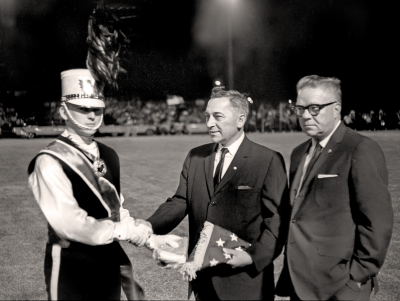 Andy Henderson accepts US Flag (Racine, 1964)
Photo by Don Daber
Keywords: 1964