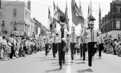Toronto Optimists wearing summer parade tops (Sarnia, 1964)
Photo by Don Daber
Keywords: 1964