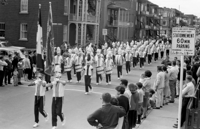 Toronto Optimists in summer parade uniforms (Shawinigan, 1964)
Photo by Don Daber
Keywords: 1964