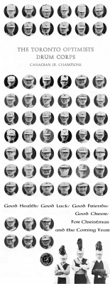 1964 Christmas Card (with headshots of corps members)
Created by Don Daber
Keywords: 1964