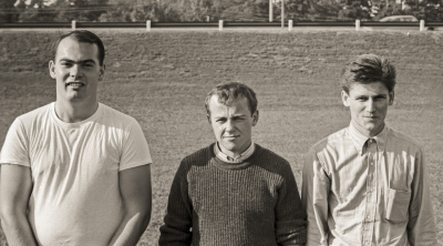 Bill Thorne, Ken Thompson  and Jim Stewart (1965)
Photo by Don Daber
Keywords: 1965