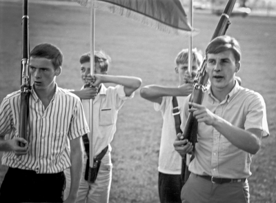 Ron Cooper, Keith Adams, Bernie Roelcke? and John Diamond, Toronto Optimists (Lakeshore Rehearsal, 1965)
Photo by Don Daber
Keywords: 1965
