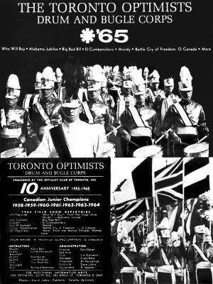 Advert for recording of the Toronto Optimists (1965)
Keywords: 1965