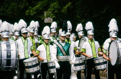 Toronto Optimists with drums in summer parade tops (Sarnia, 1967)
Photo by Don Daber
Keywords: 1967