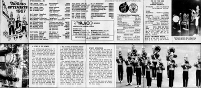 Toronto Optimists' 1967 Schedule
Each year Don Daber created a "pocket" schedule that was given to corps members and fans.
Keywords: 1967