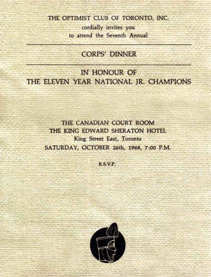 Invitation to the 1968 Corps Banquet
Keywords: 1968