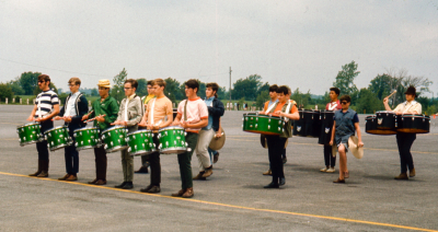 St Joe's  drums rehearsing (Batavia, 1969)
Photo by Don Daber
Keywords: 1969