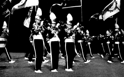 Mellophones (L-R): Bob Burman, Brian Byrne, Rick Shearer (1969)
Photo by Vince Ferraro
Submitted by Brian Byrne
Keywords: 1969