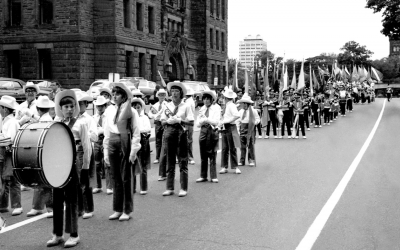 Optimist Lancers with Optimist Cadets behind (Shriners Parade, 1970)
Photo by Don Daber
Keywords: 1970
