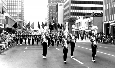 Toronto Optimists in a Parade on Bloor St (Toronto, 1971)
Photo by Don Daber
Keywords: 1971