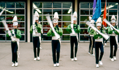 Toronto Optimists rifles warming up (Toronto Santa Claus Parade, 1971)
Photo by Don Daber
Keywords: 1971