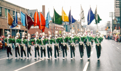 Toronto Optimists in a Santa Claus Parade (Toronto, Avenue Rd & Davenport, 1971)
Photo by Don Daber
Keywords: 1971