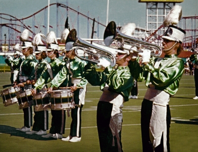 Optimists Alumni perform at a CFL Game (CNE, 1972)
Photo submitted by Randy Cochrane
Keywords: 1972