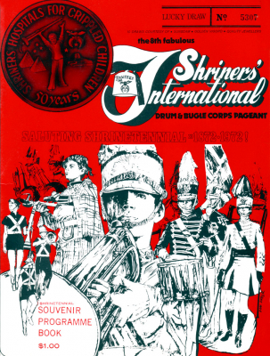Cover for the 1972 Shrine Show Programme (created by Don Daber)
Submitted by Randy Cochrane
Keywords: 1972