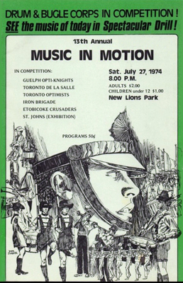 Poster for "Music in Motions" contest in Brantford (1974)
Artwork by Don Daber

Submitted by Phil Hennings
Keywords: 1974