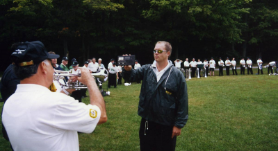 Kevin tuning the horns (Optimists Reunion, 2003)
Submitted by Vern Johansson
Keywords: 2003