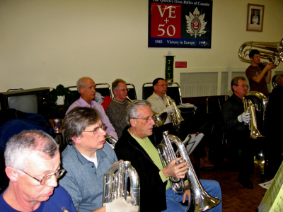 L-R: Brian Collingdon, Bill Kane, Ron Cottrell, Mike Lang, George Wright, Joe Lasko, Terry McKolskey, Jason Filipchuk (on contra)
Photo by Phil Hennings
Keywords: 2005