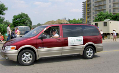 Clare Reid in our support van (Cambridge, 2006)
Photo submitted by Phil Hennings
Keywords: 2006