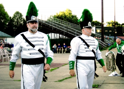 Brian Hogan & Dave Burgess (Glens Falls, NY, 2007)
Photo by Jan Burgess

Brian and Dave were the Drum Majors for the Optimists Alumni corps in 2007.
Keywords: 2007
