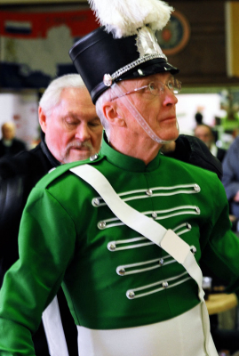 Len Perrin putting on an early version of our new uniform (2007)
Photo by David Johns
Keywords: 2007