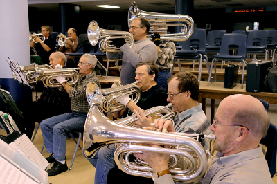 Baritones at rehearsal (2008)
Photo by David Johns
Keywords: 2008
