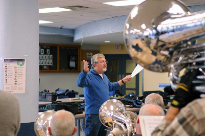 Dave MacKinnon conducting a rehearsal (2008)
Photo by David Johns
Keywords: 2008