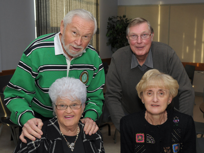 Henry Beben, Phil Hennings, Betty Hennings & Caroll Beben (Christmas Social, 2009)
Photo by David C. Johns
Keywords: 2009