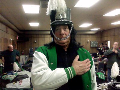 Mike Lang wearing his head warmer (Fenelon Falls, 2009)
Photo by Susan Roberts
Keywords: 2009