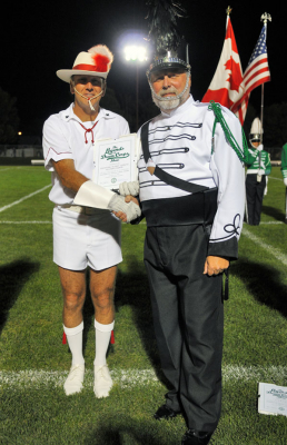 Drum Majors: Gary Tone, Scout House Alumni, and Brian Hogan, Optimists Alumni (Oshawa, 2009)
Photo by Eric McConachie
Keywords: 2009