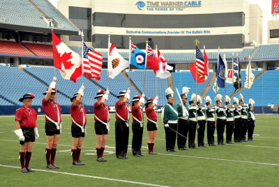 Scout House Alumni and St Joe's Alumni honour parties for National Anthems (Buffalo, 2010)
Photo by David Johns
Keywords: 2010