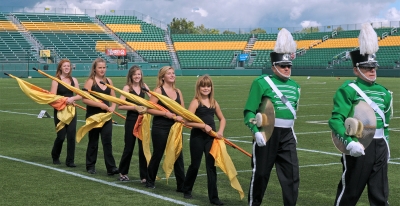 Optimists Alumni & Northstar Guard leaving the field (Rochester, 2010)
Photo by David Johns
Keywords: 2010