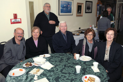 Al Lapointe, ?, Bob Owen (standing), Jim Dwyer, Pat Bell & Janice Dwyer (Dick Brown Celebration, 2010)
Photo by David Johns
Keywords: 2010