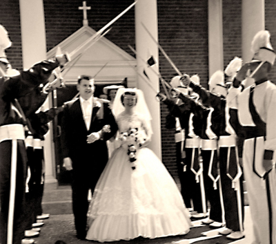 Wedding Photo for Fred & Aileen Johnson with Toronto Optimists Honour Guard (1958)
Submitted by Eric McConachie
Keywords: 1958 2010