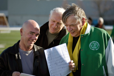 Steve Meikle, Drill Instructor, Bob Carell & Bill Kane (St Mike's, 2010)
Photo by David Johns
Keywords: 2010