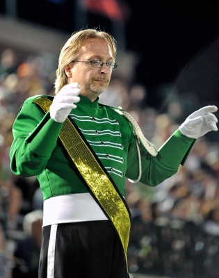 Jeff MacKay, Optimists Alumni Drum Major (Michigan City, 2010)
Photo by David Johns
Keywords: 2010